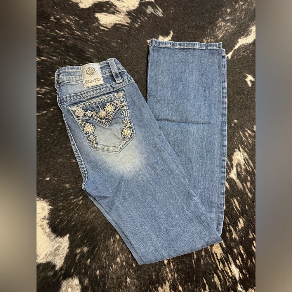 Miss Me Boot Cut Low Rise Jeans Size 27